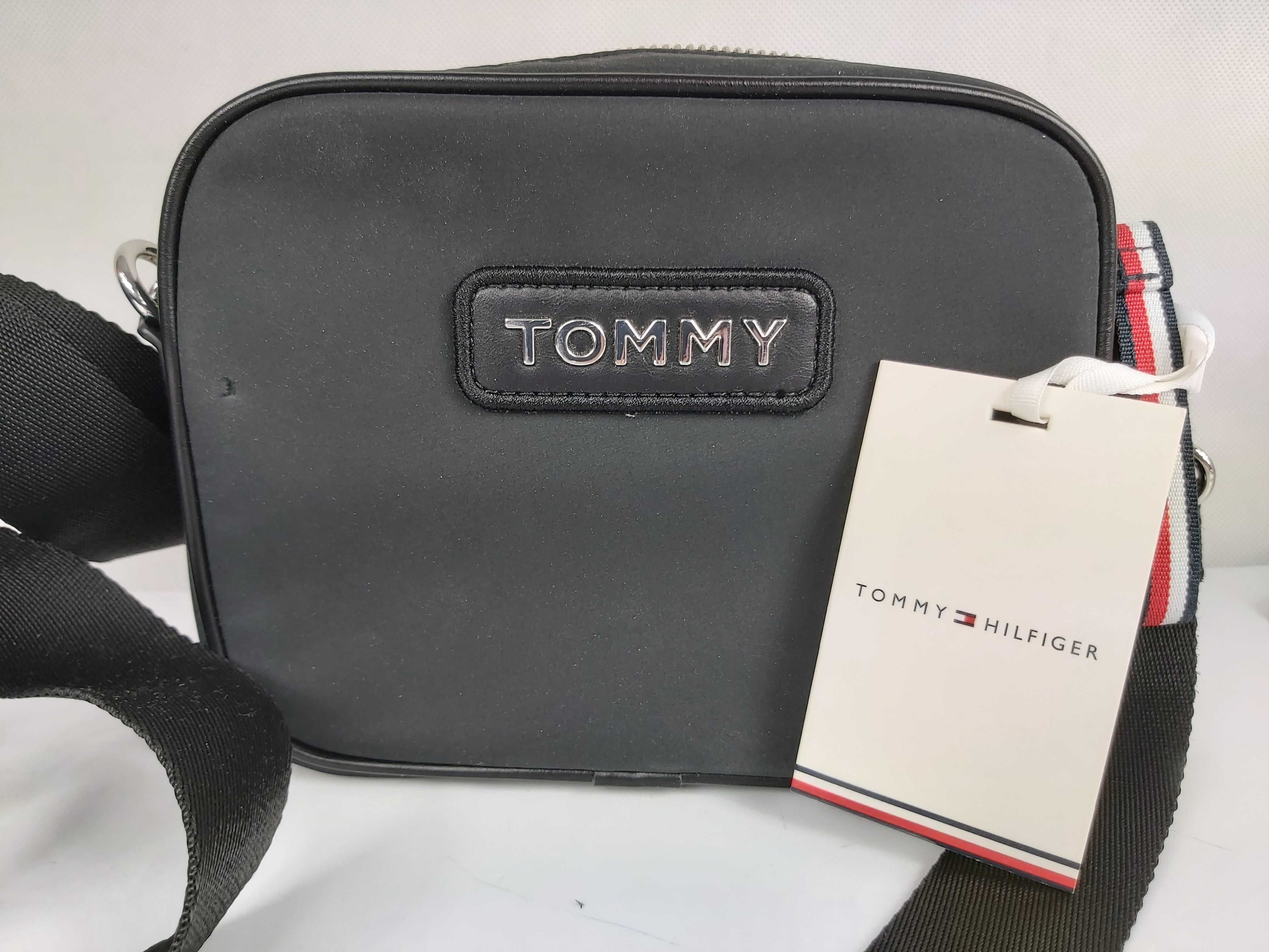 NOWA oryginalna listonoszka neseser TOMMY HILFIGER czarna męska