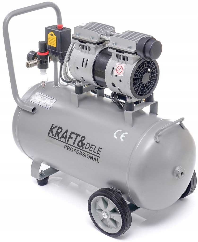 Kompresor Sprężarka Powietrza Bezolejowy 50L 1500W 1,5kw Cichy Sklep*