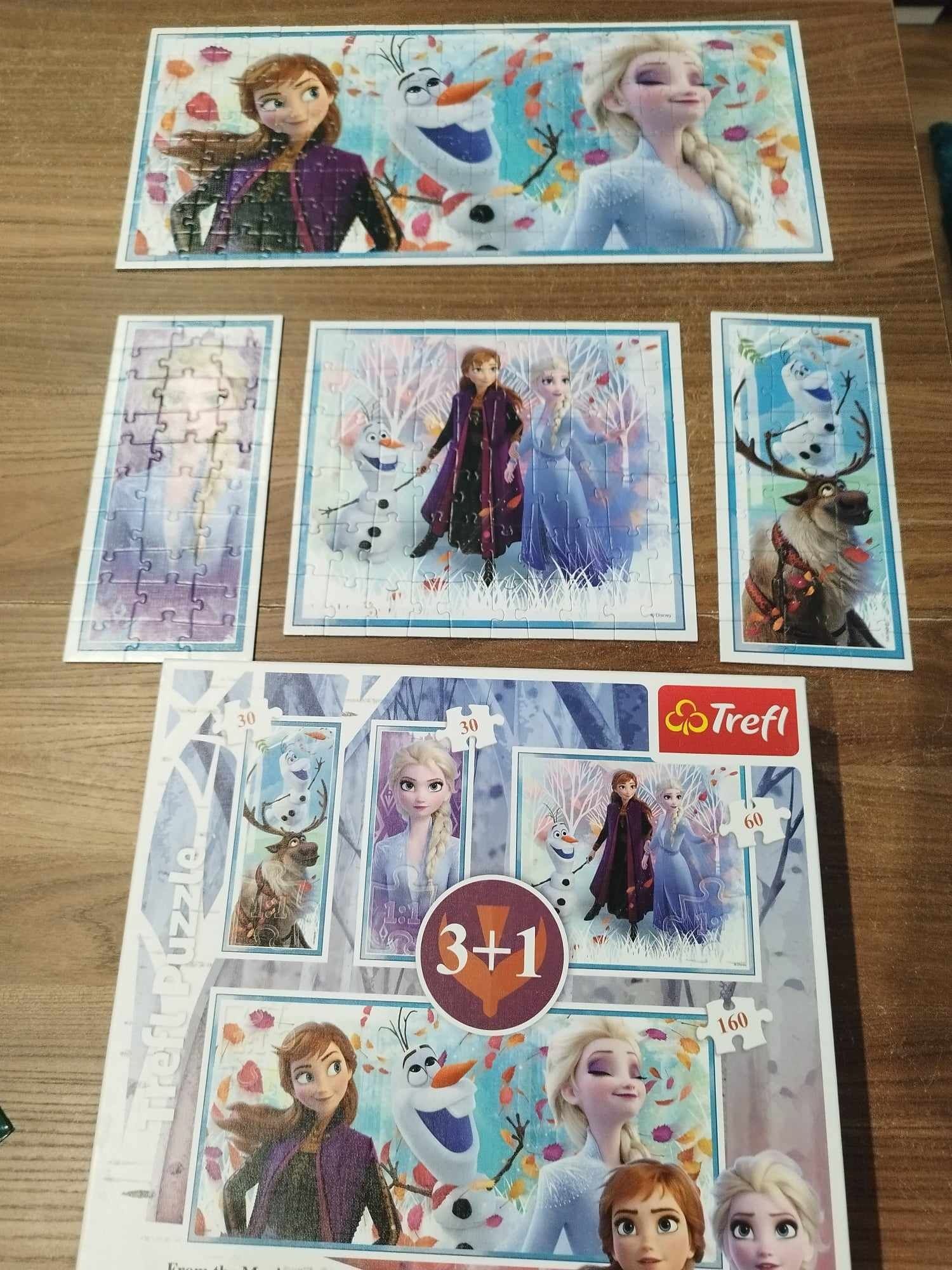 Puzzle Frozen 3 plus 1