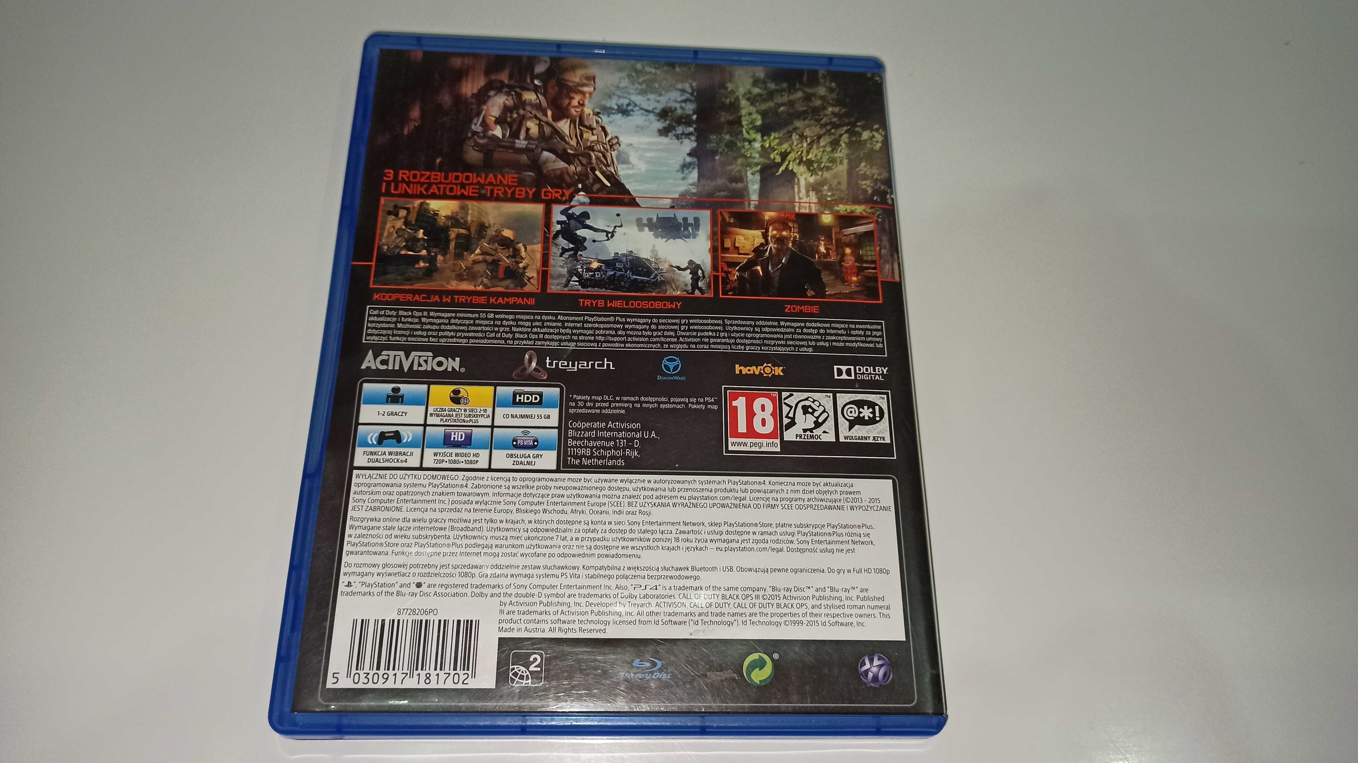 ps4 CALL OF DUTY BLACK OPS III PL po polsku UNIKAT w PL strzelanka v1