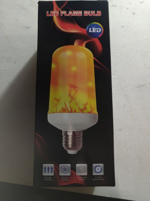 Lâmpada Led efeito fogo chama