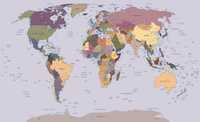 Tapeta Fototapeta 368X254 Polityczna Mapa Świata