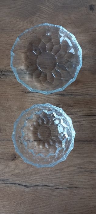 PRL ZĄBKOWICE vintage kryształowe miseczki talerzyki salaterki 2 szt
