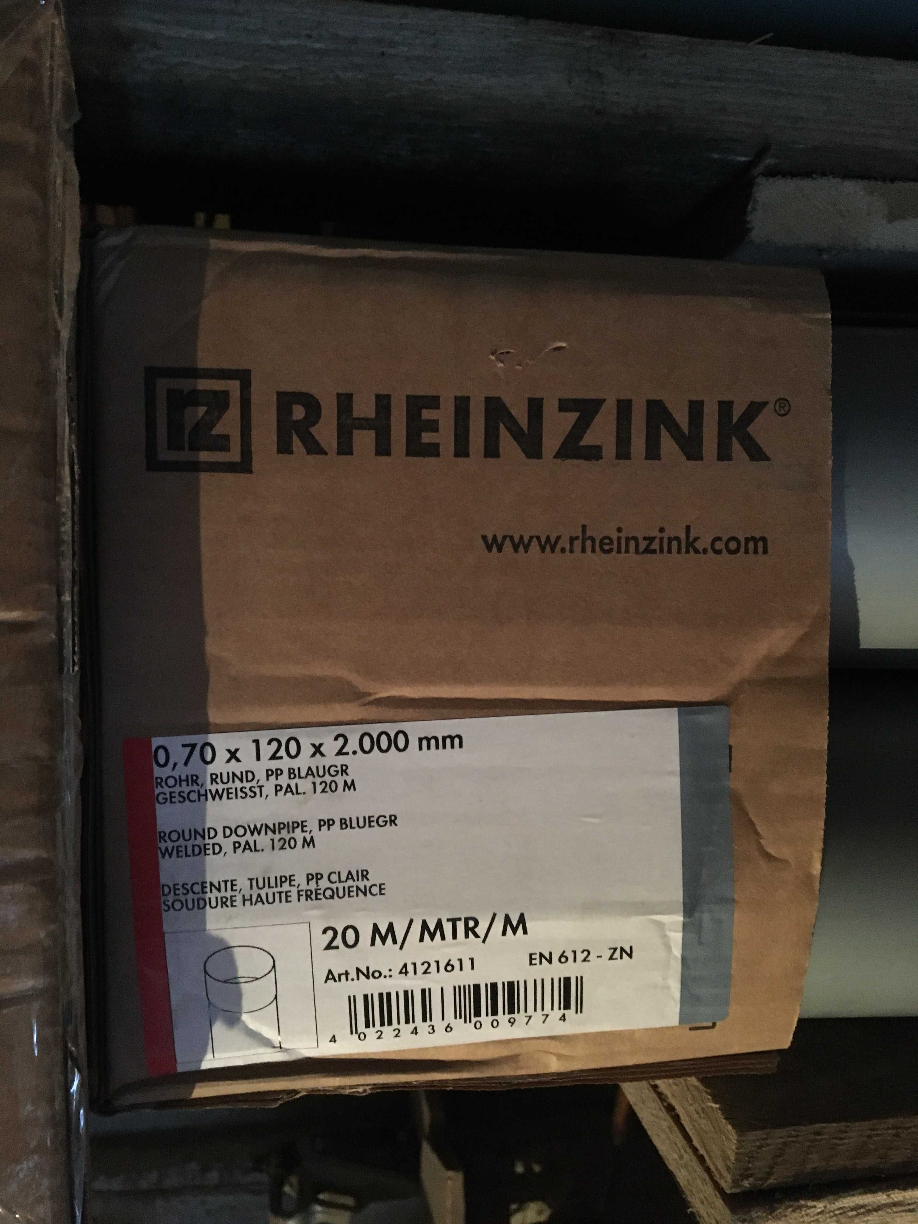 System rur spustowych firmy Rheinzink, NOWY