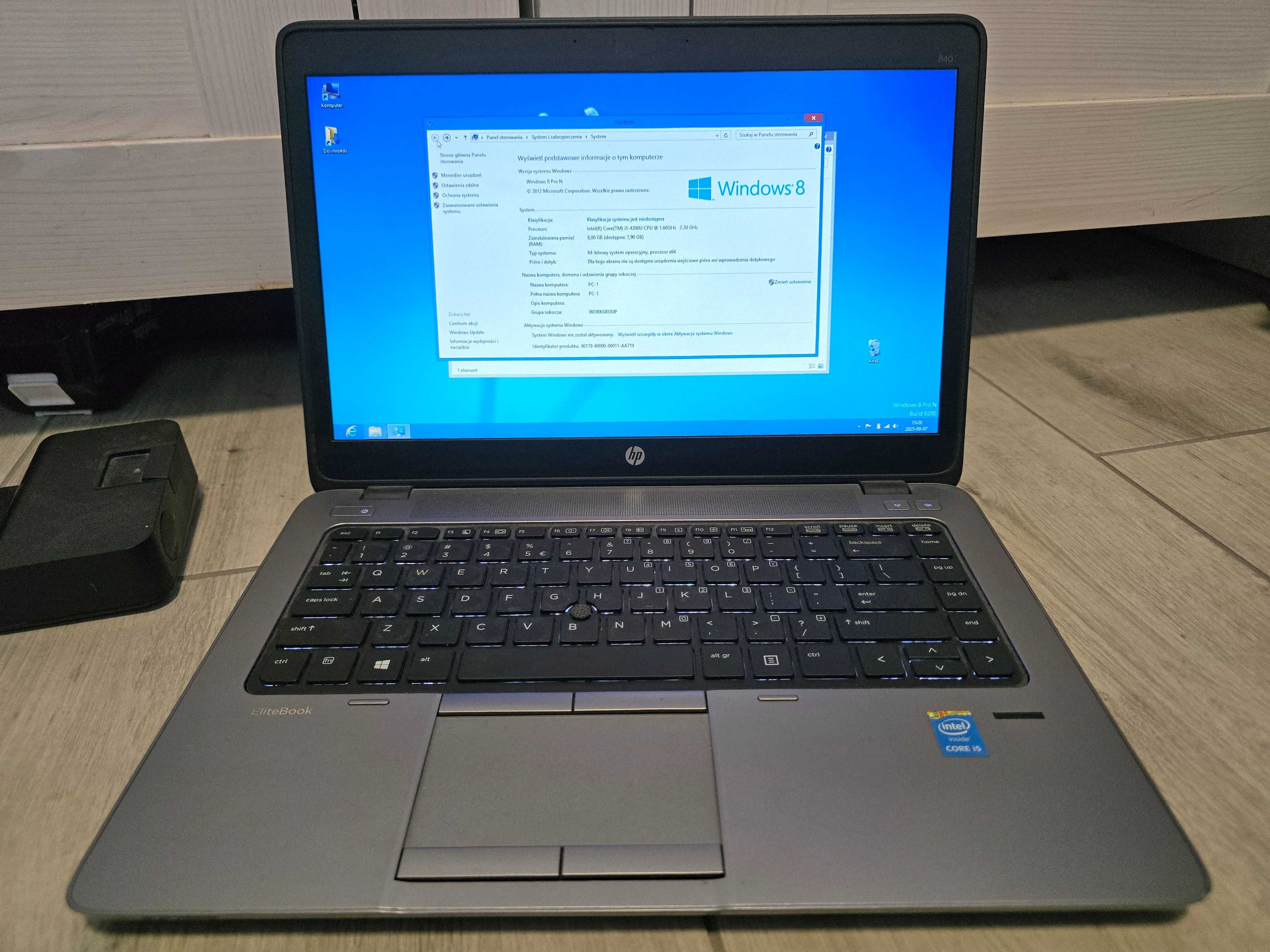 Laptop HP EliteBook 840 G1  Dysk SSD Stacja dokująca! BDB Stan!