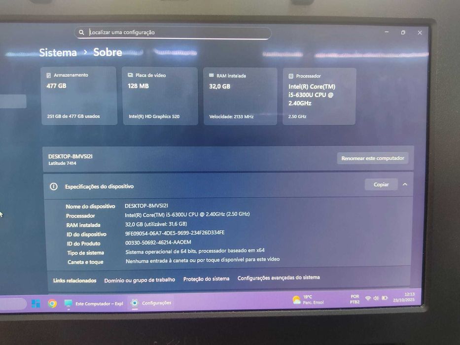 Dell rugged 7414 i5 32gb ram 512gb ssd