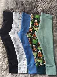 Rozmiar 104 5 x nowe legginsy spodnie getry dresowe koparki Myszka Mik