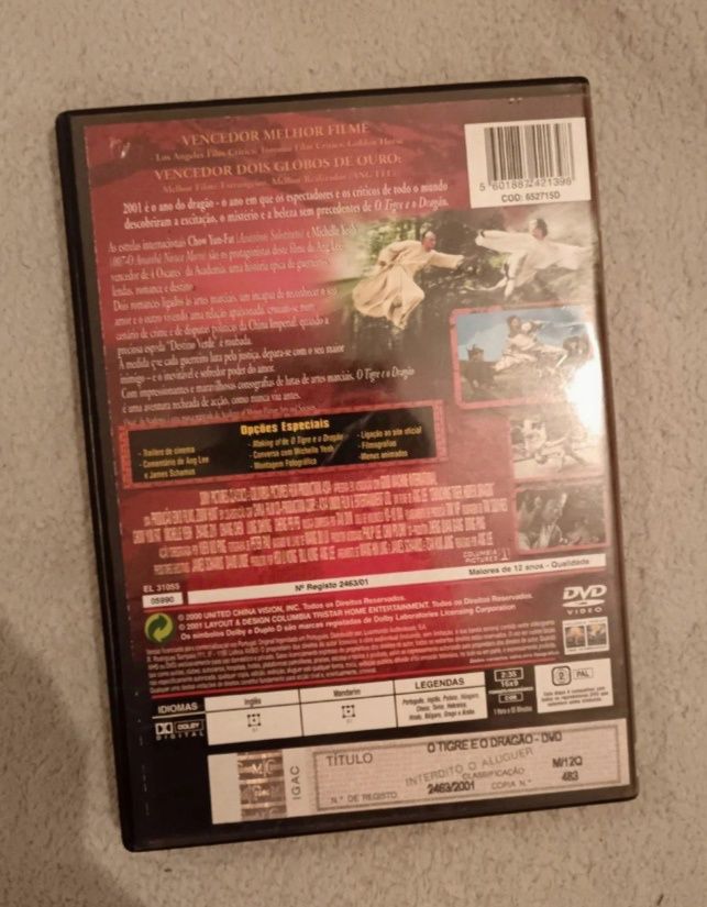 DVD o tigre e o dragão