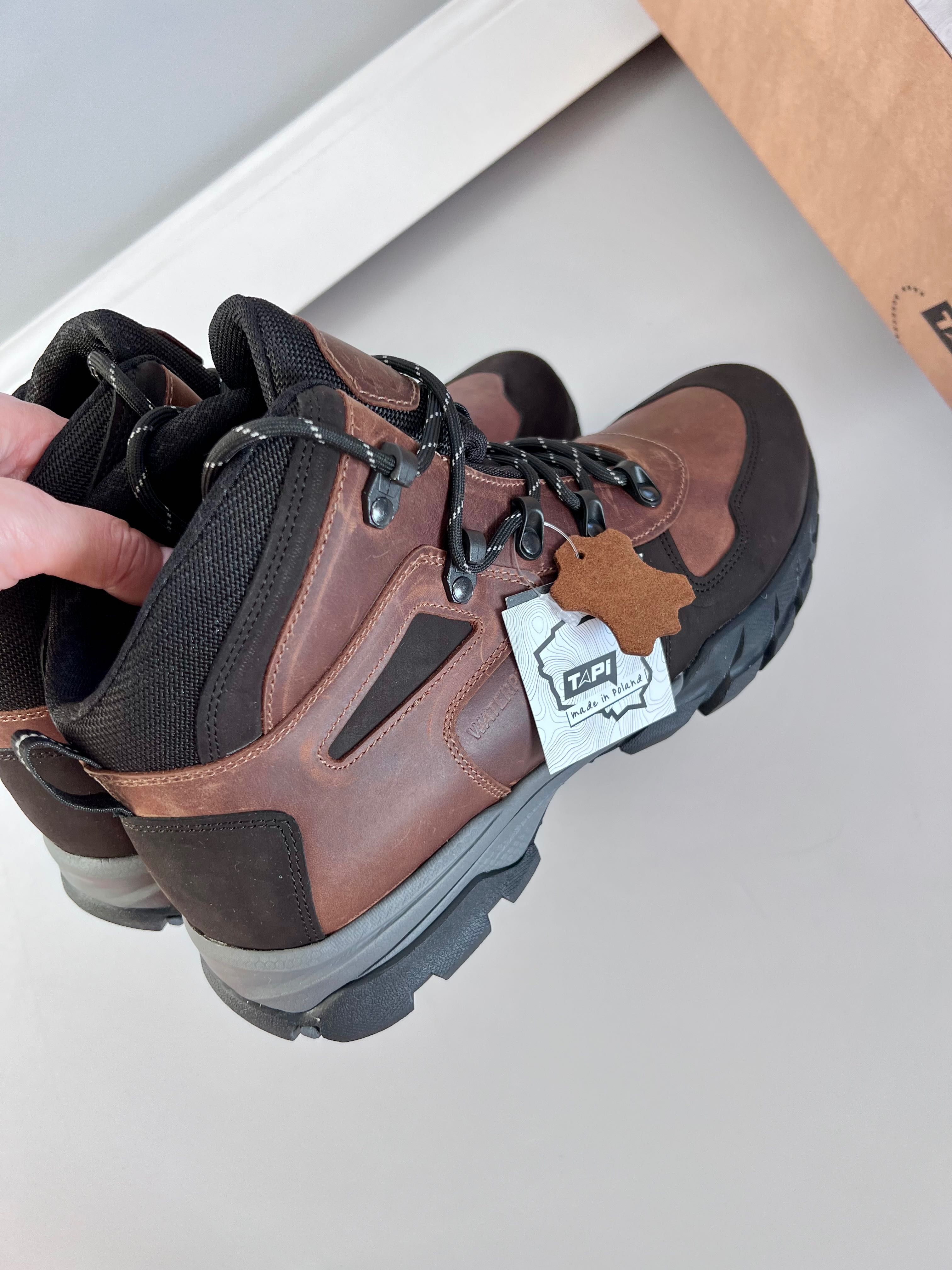 45 Sklep Polska produkcja Nowe buty męskie trekkingowe skóra