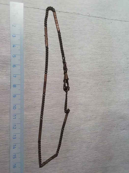 Dewizka do zegarka kieszonkowego posrebrzana