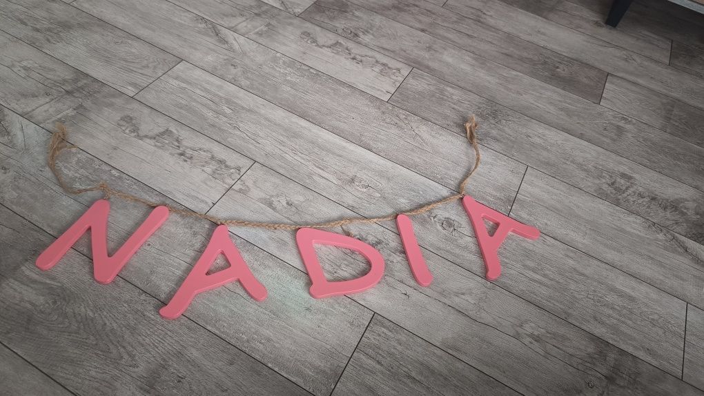 Napis dekoracyjny NADIA imię