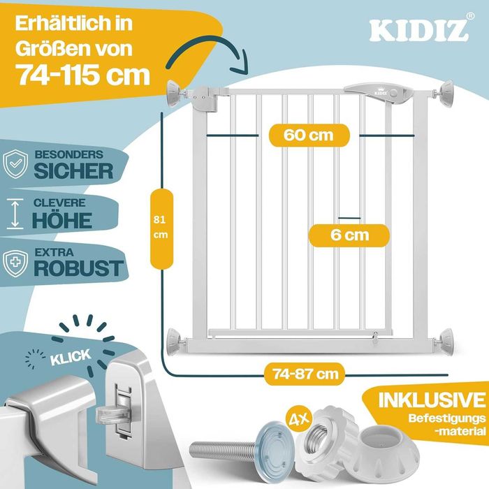 Nowa bramka / zabezpieczająca / dla dzieci / schody / KIDIZ / W27!