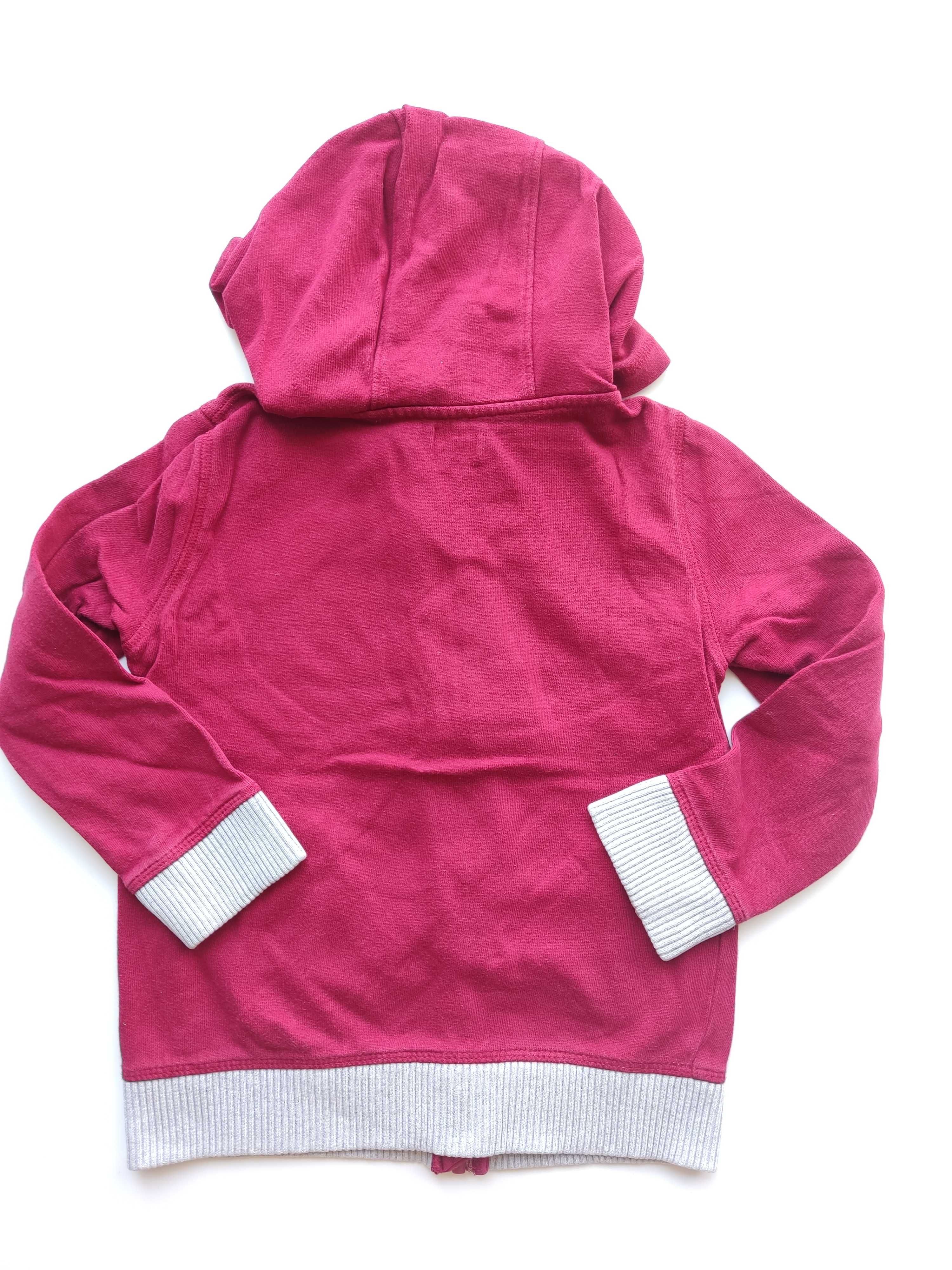 Burgundowo szary zapinany sweter chłopięcy F&F bawelniany rozmiar 110