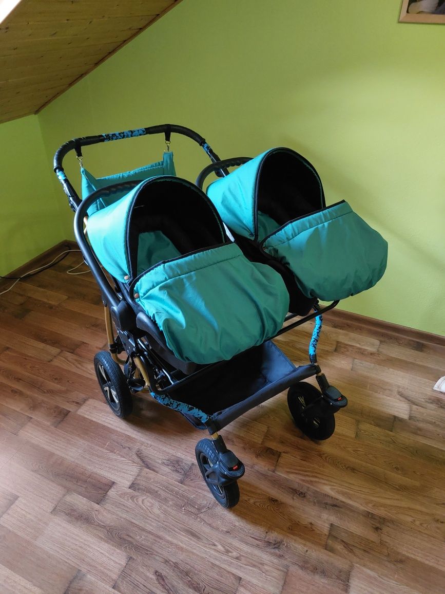 Sprzedam zamienię Wózek bliźniaczy wózek podwójny