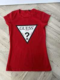 Guess t-shirt bluzka czerwony rozm 34 XS