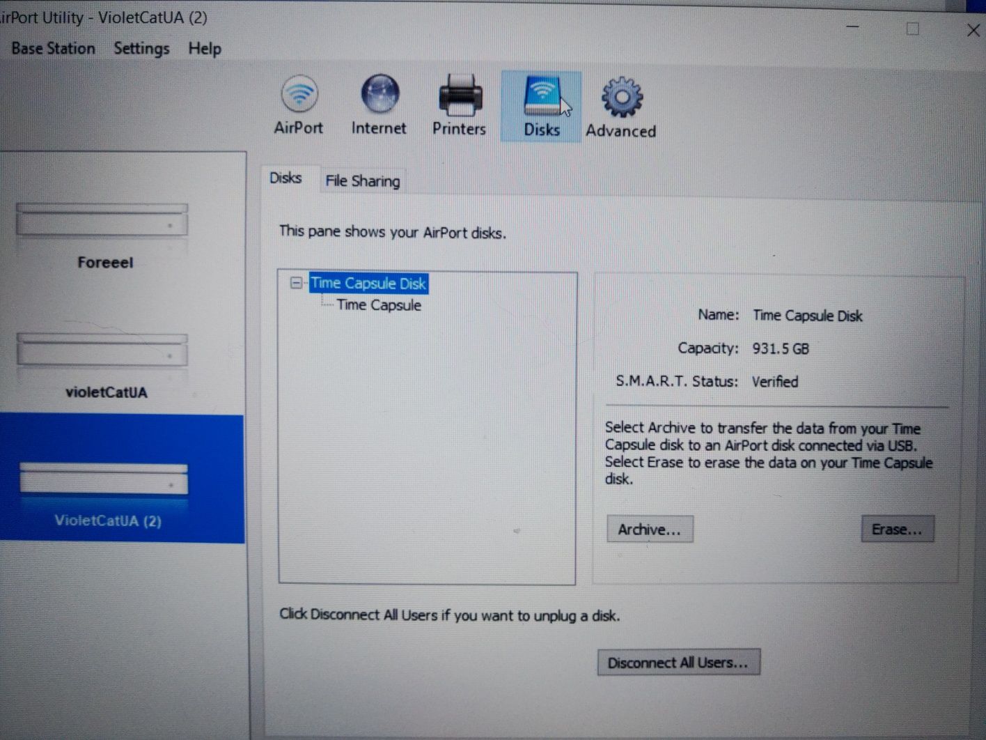 Wi-fi роутер з жорстким диском NAS APPLE AIRPORT TIME CAPSULE A1254