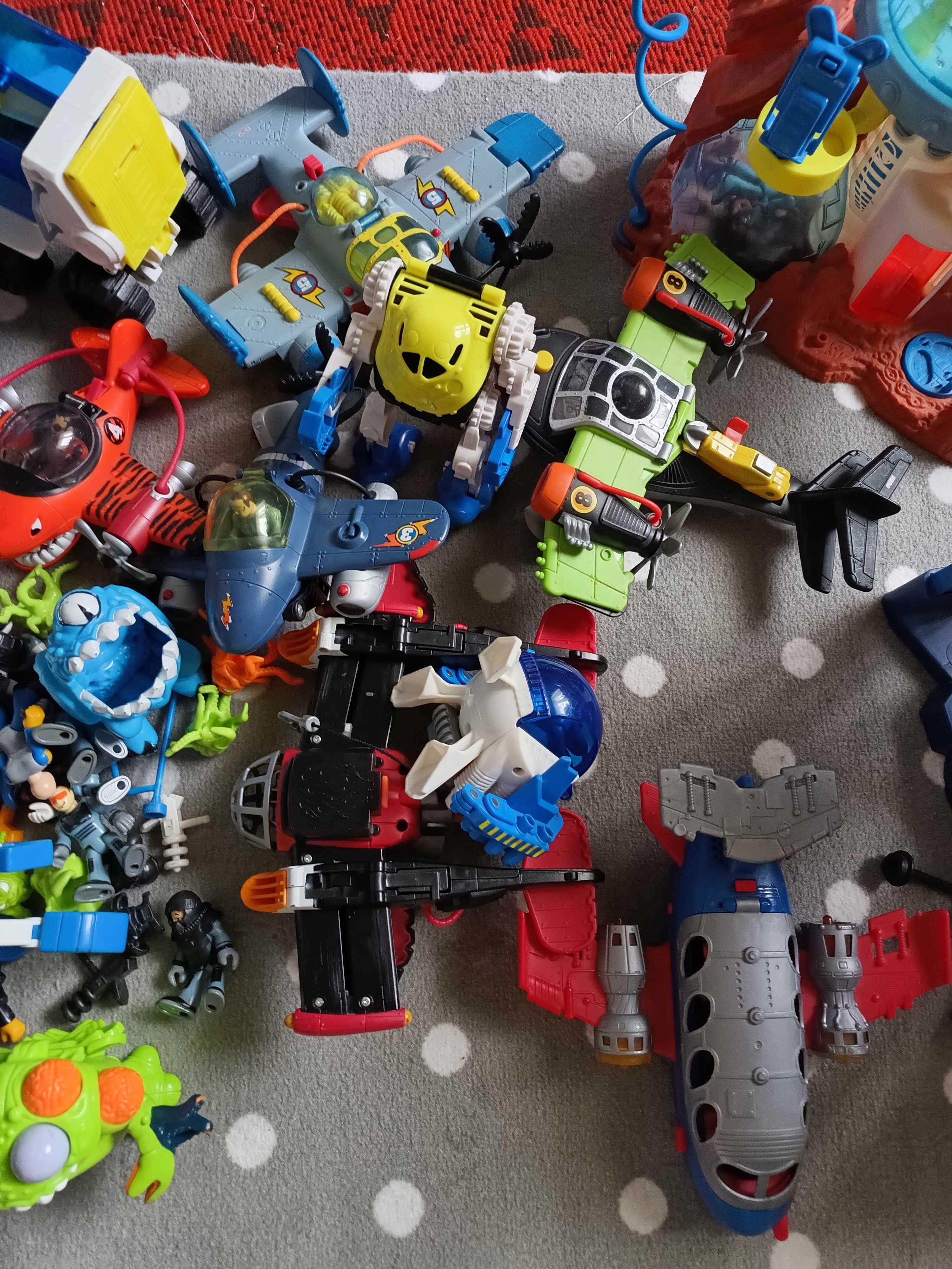 Mega zestaw Imaginext samoloty stacja kosmiczna prom Fisher Price