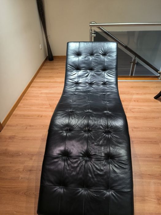Chaise longue preto