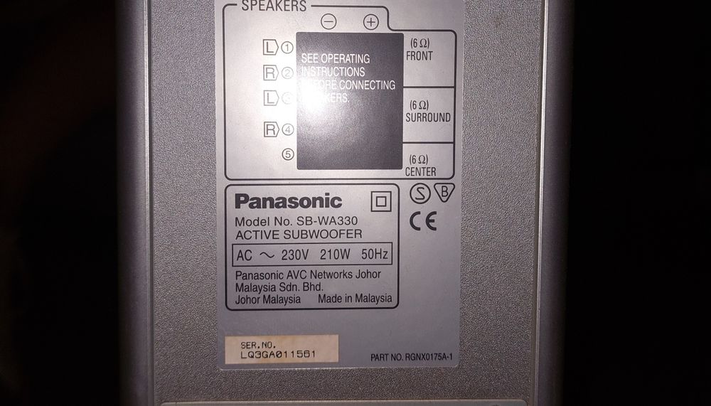 Leitor DVD Blu-Ray Panasonic + Aparilhagem Panasonic