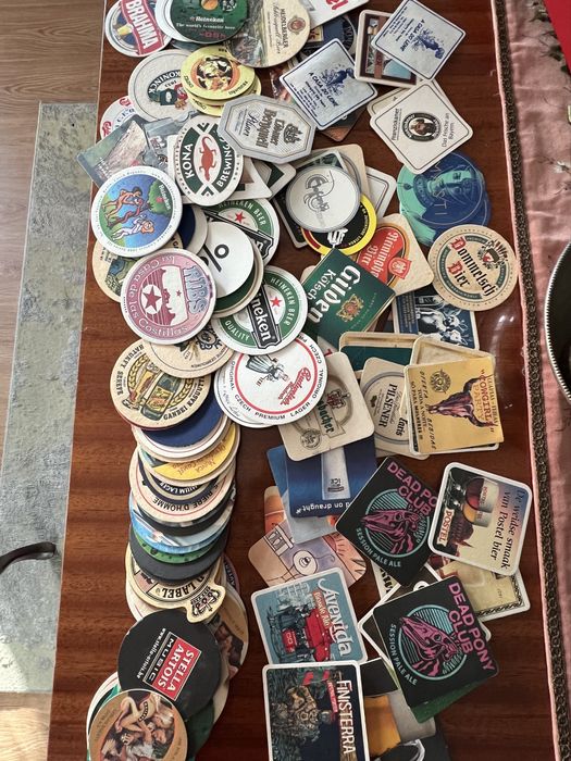 Colecção vintage bases cerveja e outras