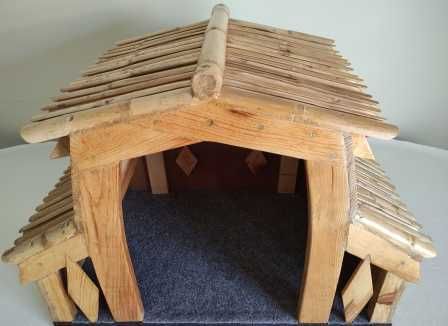 Cabana em madeira para presépio de Natal (nova)
