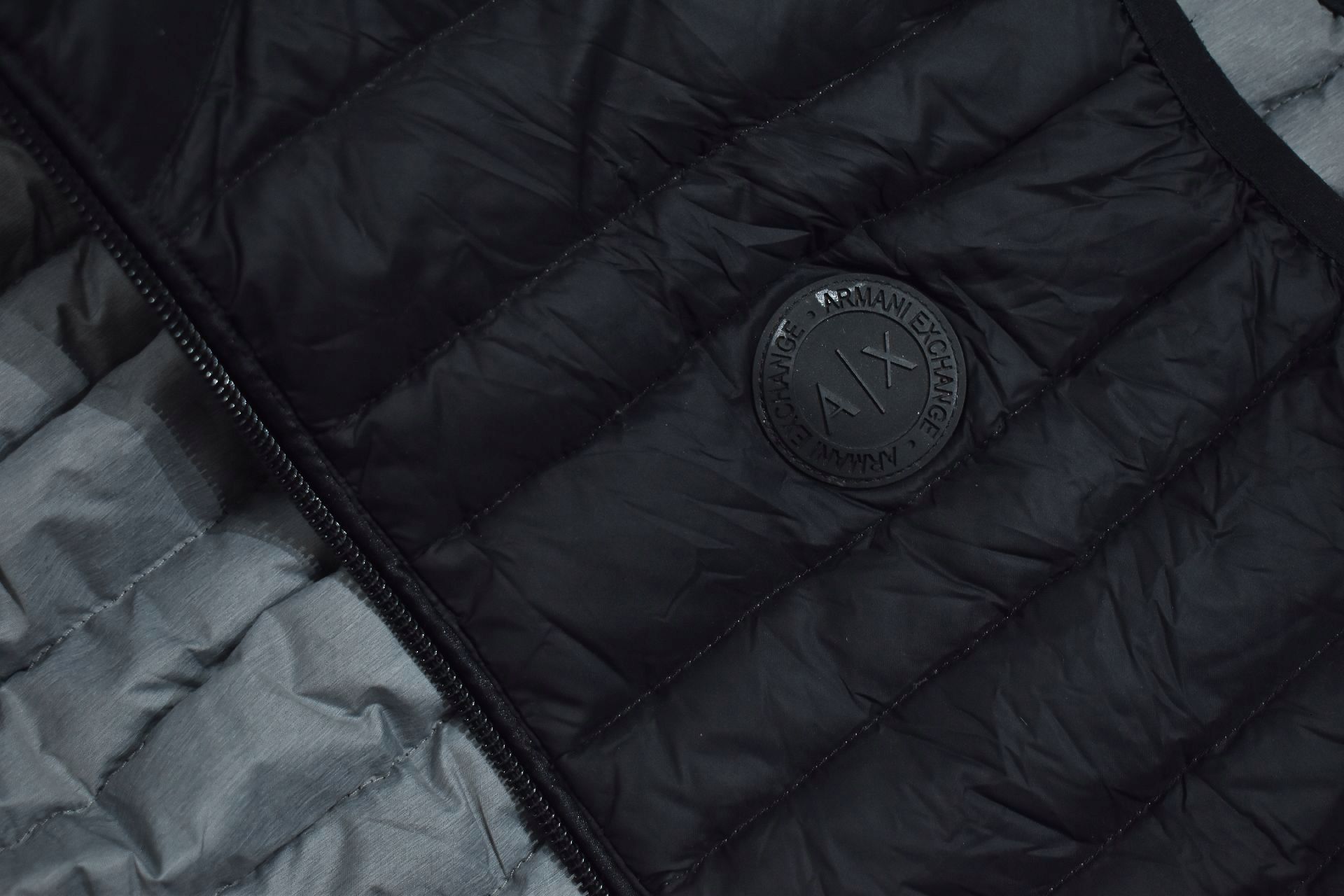 Armani Exchange Czarna Pikowana Kamizelka Puchowa Męska S