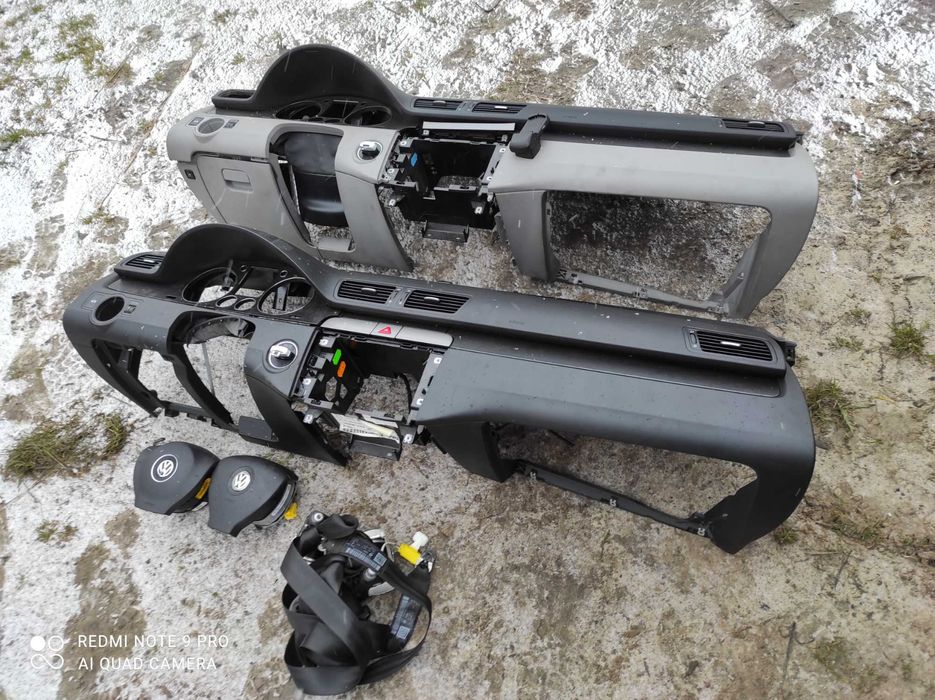 VW Passat b6 B7 deska rozdzielcza kokpit poduszki pasy Schowek