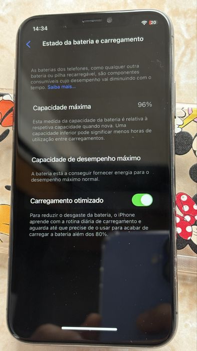 Iphone X 64GB desbloqueado, em óptimo estado, bateria a 96%