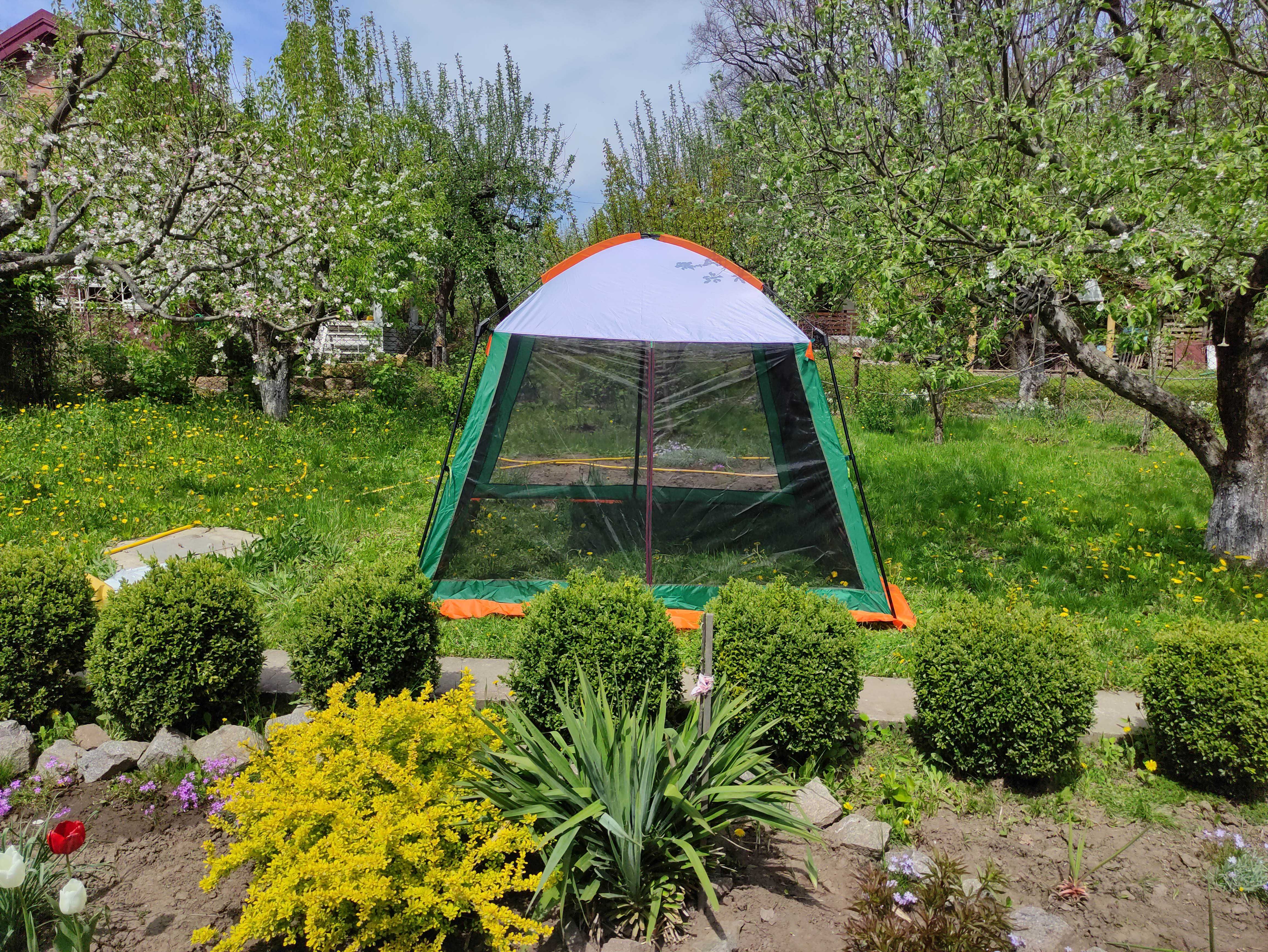 МЕГА палатка тент шатер туристический садовый с москитной сеткой