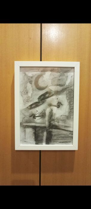 Quadro em grafite e carvão