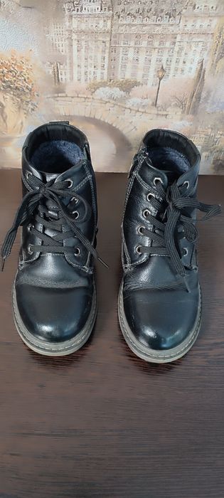 Зимние кожаные ботинки на мальчика, р. 33