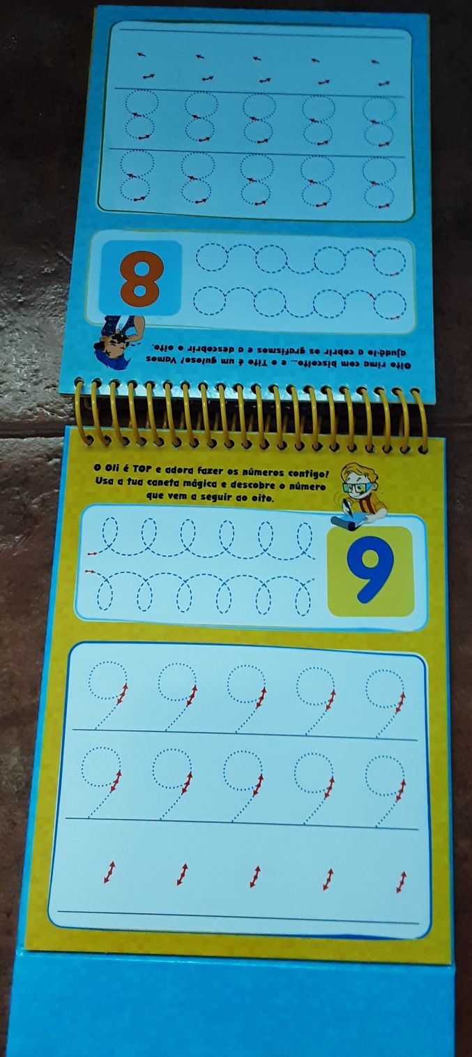 Livro: TOP! Escreve e apaga - Grafismos e números (pré-escolar)