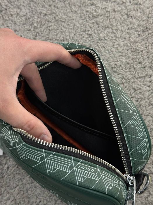 Месенджер Lacoste Monogram зелений/ сумка лакоста монограм зелена