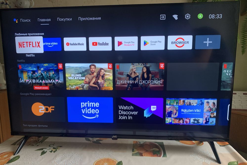 Новый телевизор JVC android tv 43 дюйма (LT-43MU759)