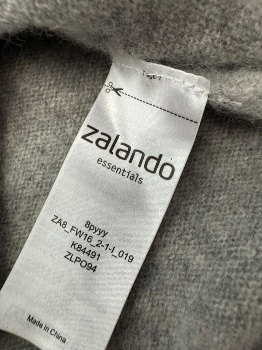 Zalando Essentials szary damski, sweterek premium kaszmir super stan S
