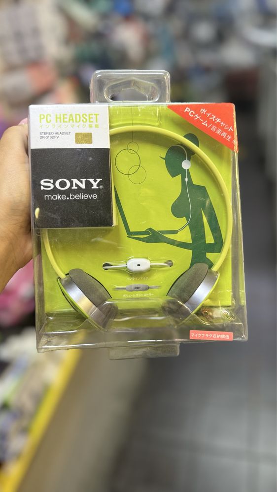 Наушники Sony DR-310 новые, белые и салатовые