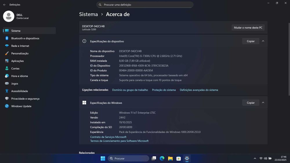 Dell i5 Táctil 360 graus
