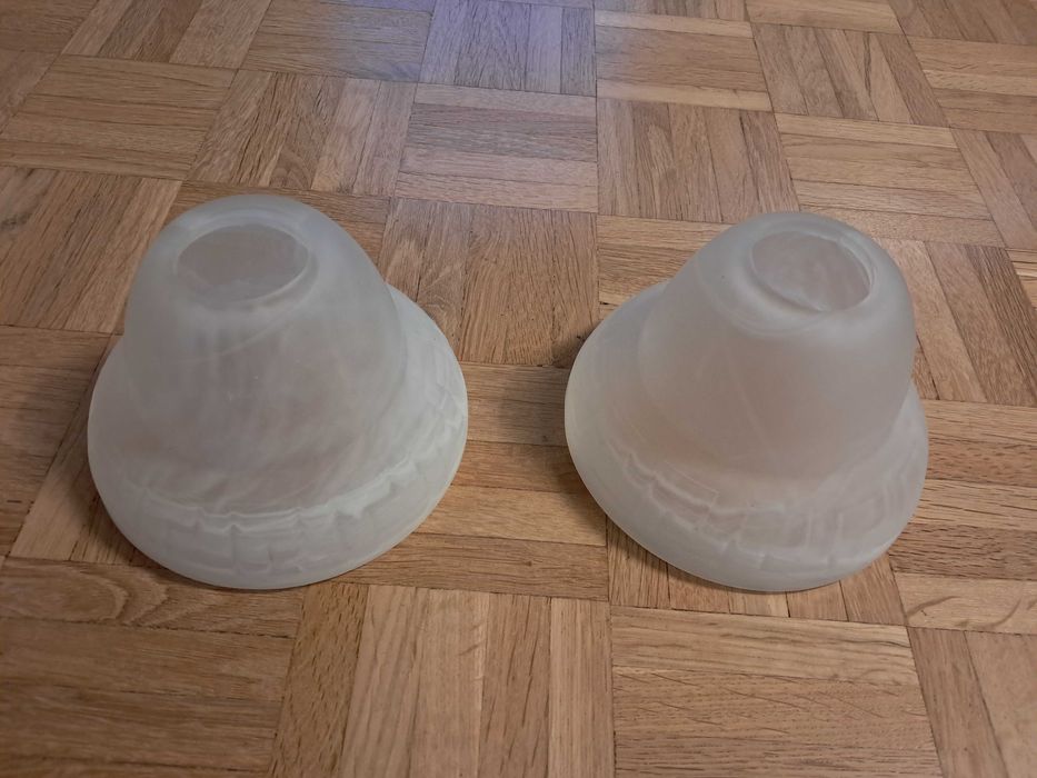 Klosz do lampy, żyrandola, oprawa 15cm szklany biały 2 szt