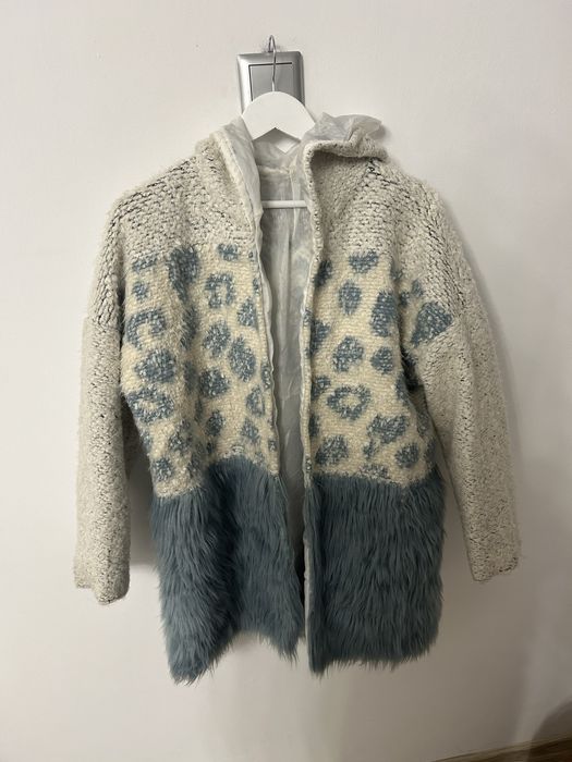 Futerko L ciepłe niebiesko białe