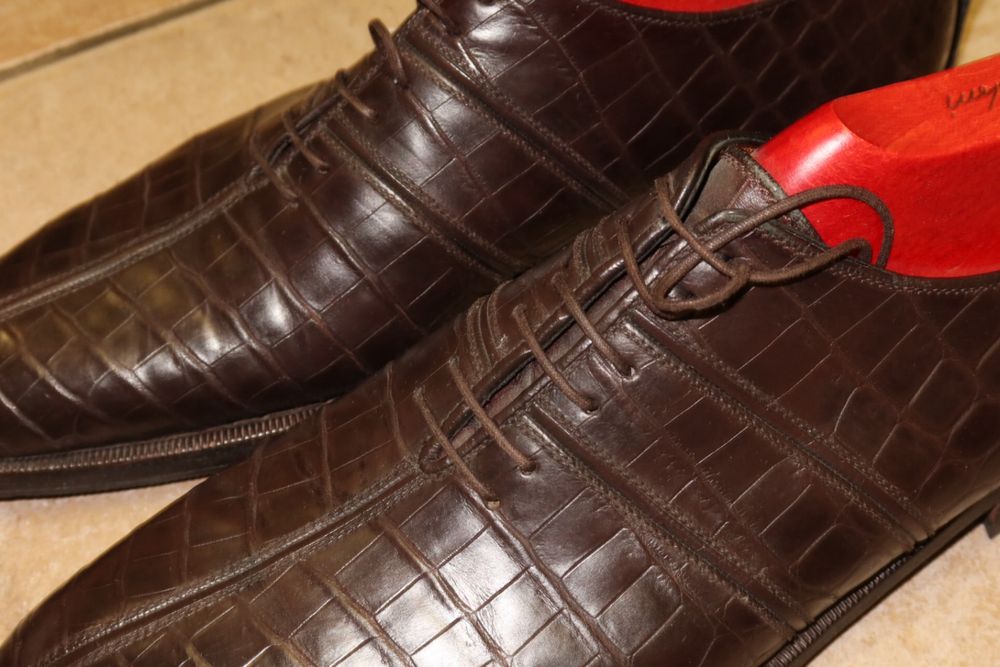 Крокодилові Туфлі A. Testoni • Натуральний крокодил • Оригінал