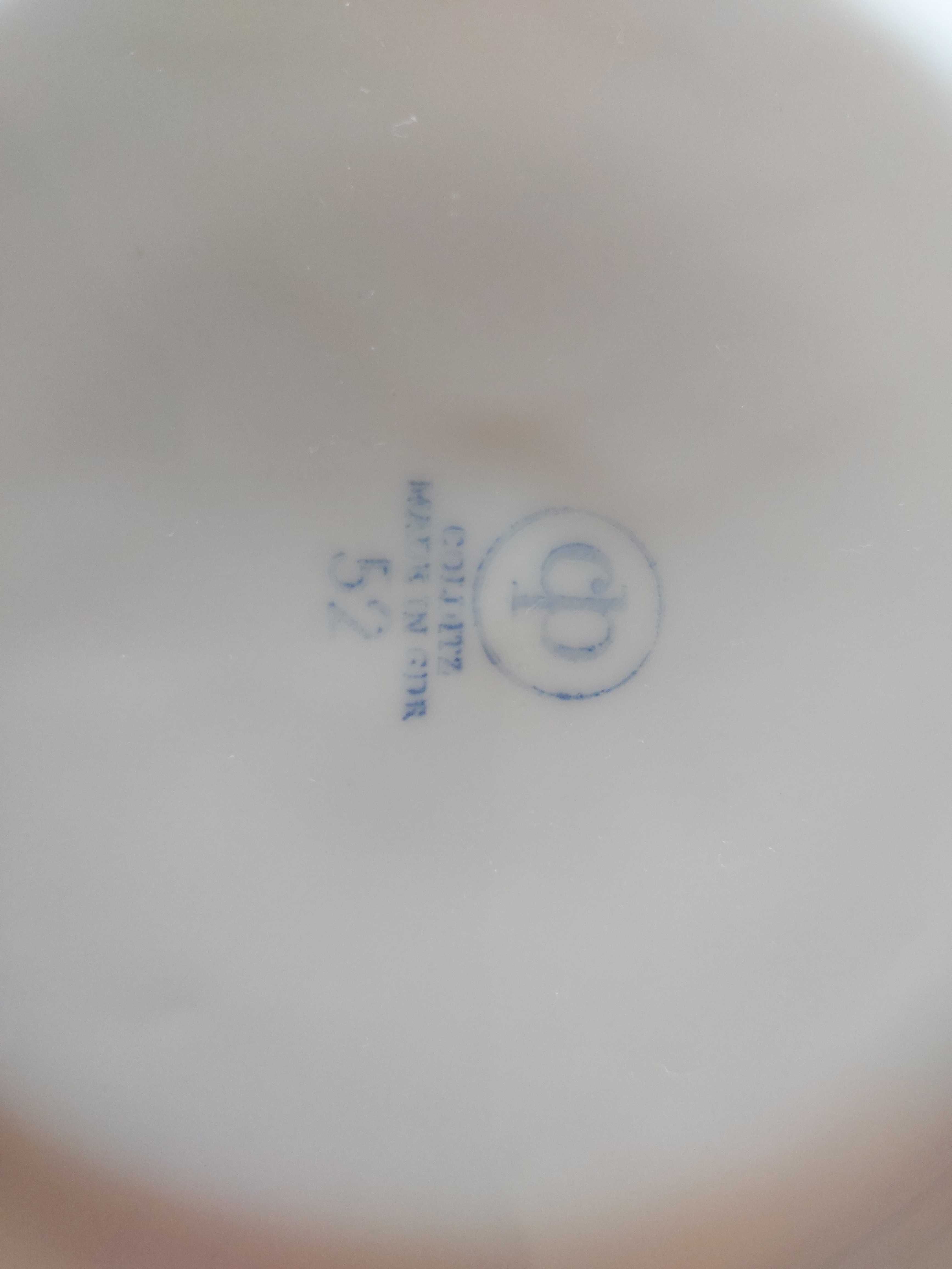 Zestaw talerzy z kwiatami Porcelana Cp Colditz Inglasur DDR