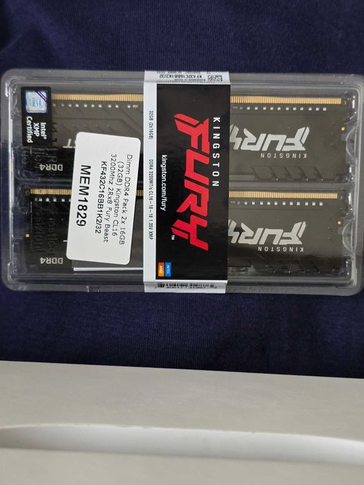 DDR4 Pack 2x 16GB (32GB) Kingston Fury Beast - Com garantia