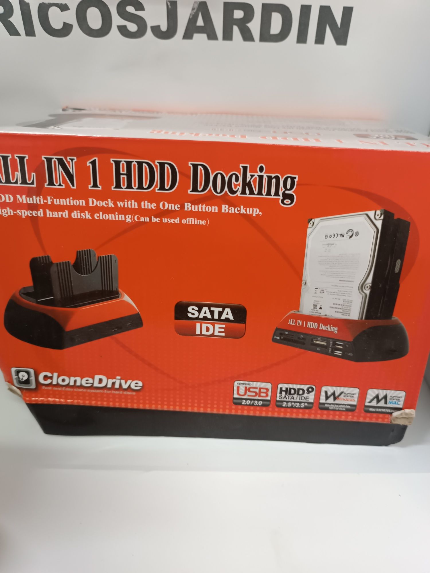 DAHSHA Dual 2,5/3,5 polegadas IDE SATA All in One HDD Docking Station