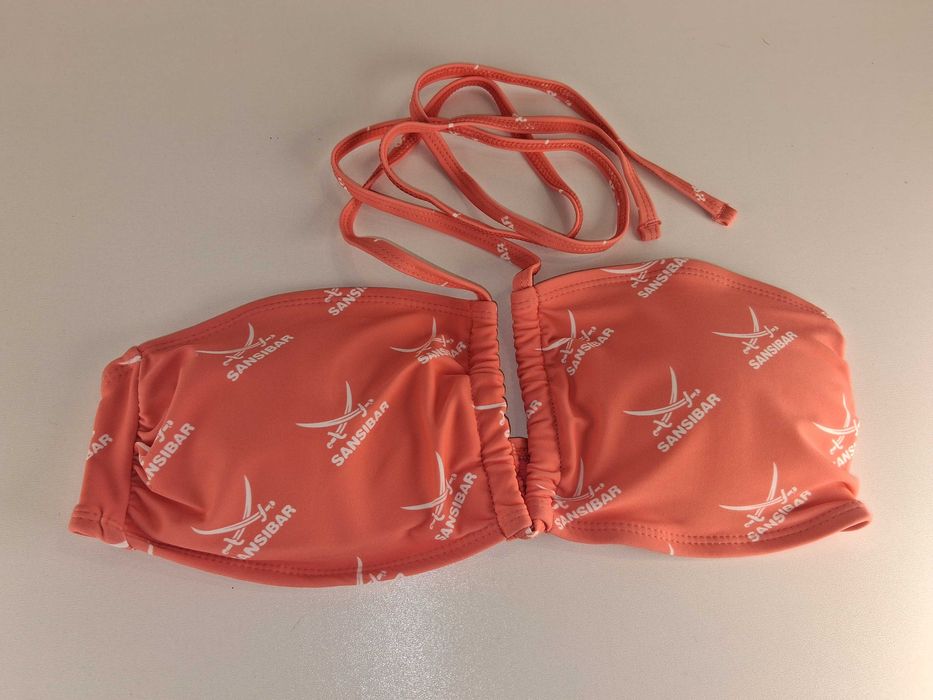 A209 Sansibar Góra Bikini Damska Pomarańczowa Wiązana Rozmiar 36
