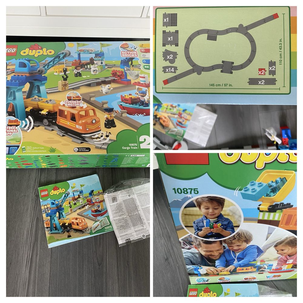 Lego duplo 10875. Pociąg towarowy. Wiek 2-5.