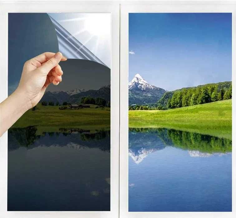 Nowa folia okienna/przeźroczysta/szklana/samoprzylepna/90x300cm!358!