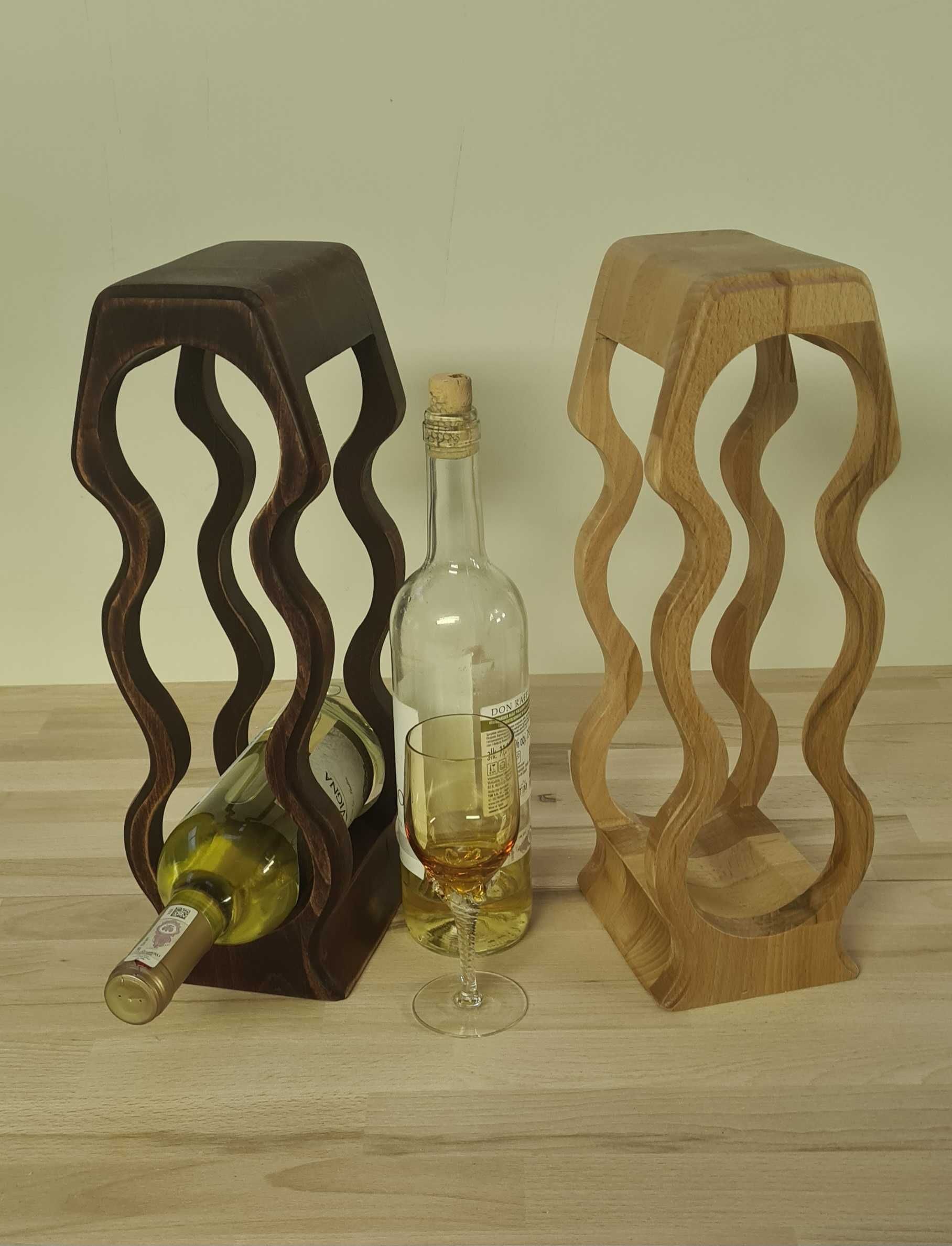 Stojak na wino - drewno