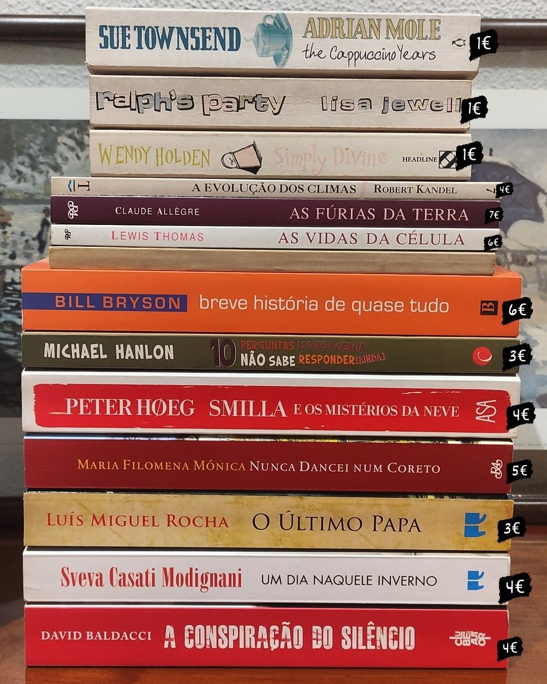Vários livros de 1 a 10€