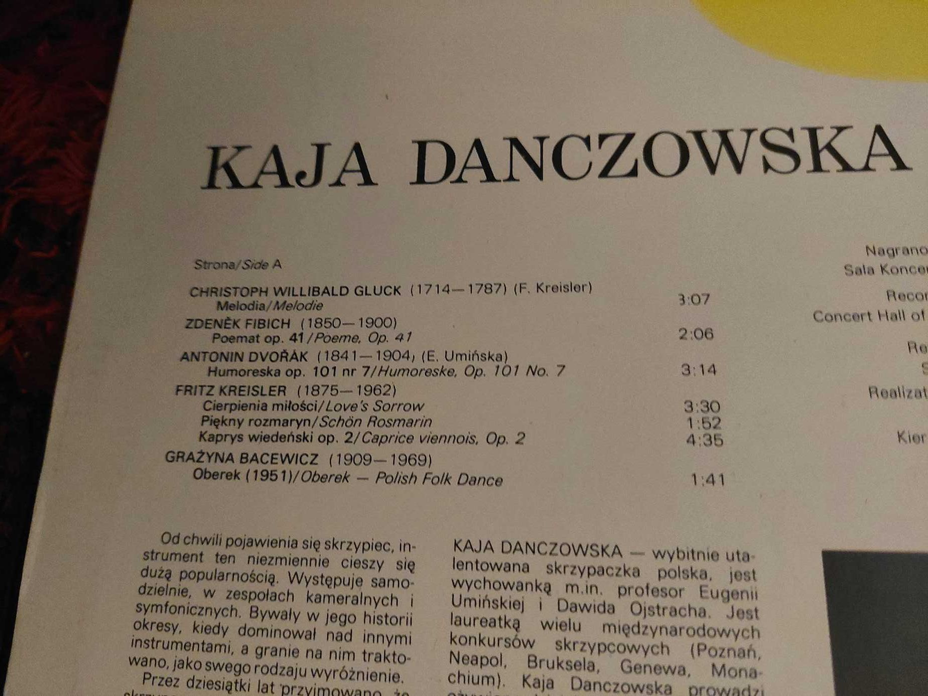 Płyta winylowa/Antologia miniatury skrzypcowej/Danczowska /Olejniczak