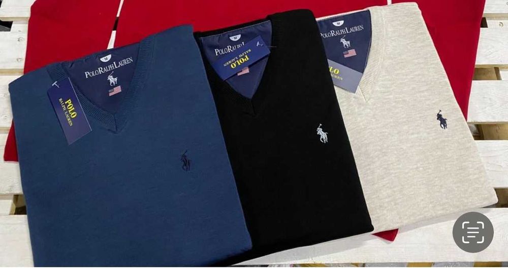Sweter męski lacoste Ralph Lauren serek i okragle